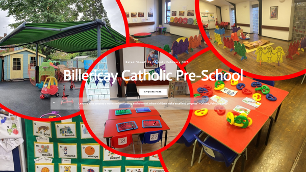 Screenshot of the Billericay Catholic Pre-School website