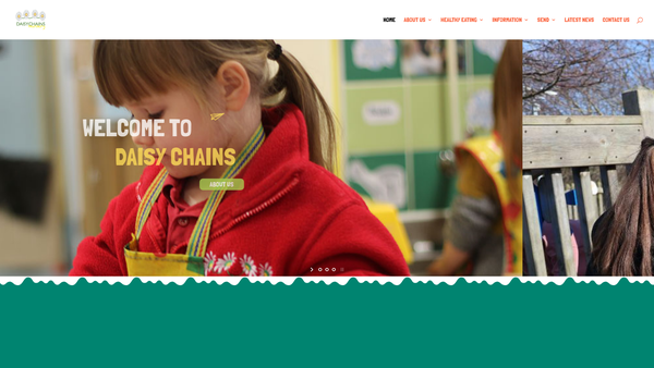 Screenshot of the Daisy Chains Playgroup website