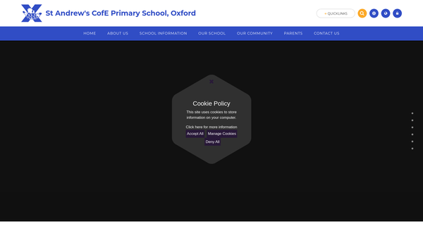 Screenshot of the St Andrews School Association website