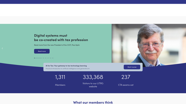 Screenshot of the The Chartered Institute Of Taxation website