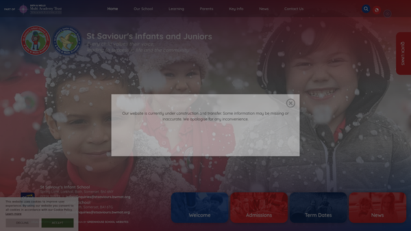 Screenshot of the Friends of St Saviour's Church Schools website
