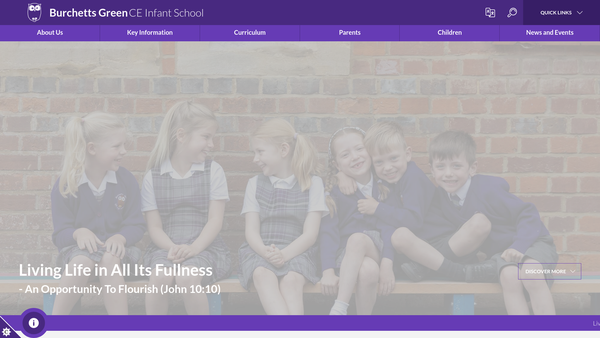 Screenshot of the Friends Of Burchetts Green School website