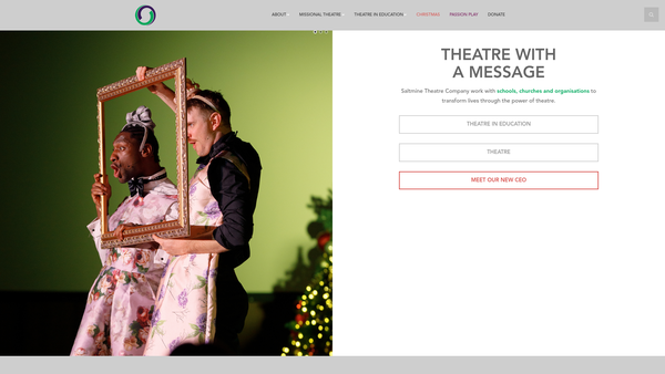 Screenshot of the Saltmine Trust website