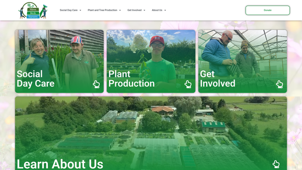 Screenshot of the Mires Beck Nursery website