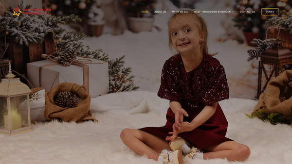 Screenshot of the Wolf Hirschhorn Syndrome Trust website