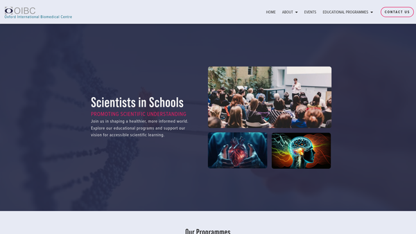 Screenshot of the Oxford International Biomedical Centre Limited website