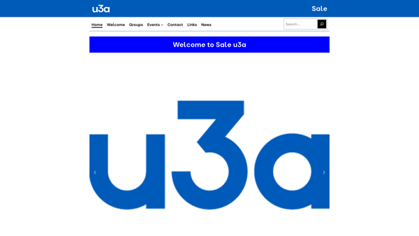 Screenshot of the The Sale U3A website
