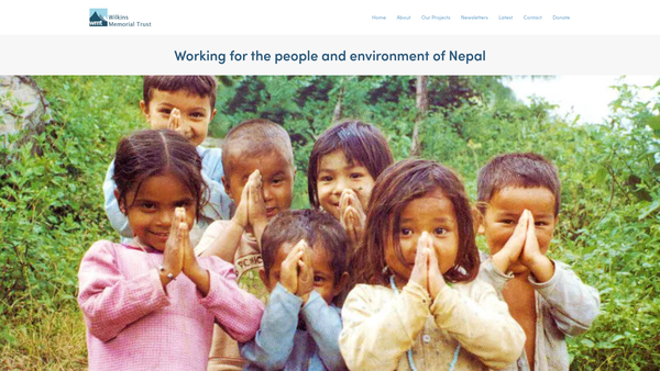Screenshot of the The Wilkins Memorial Trust website
