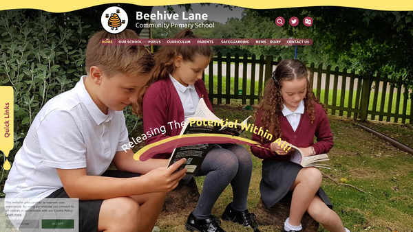 Screenshot of the Friends Of Beehive Lane School website