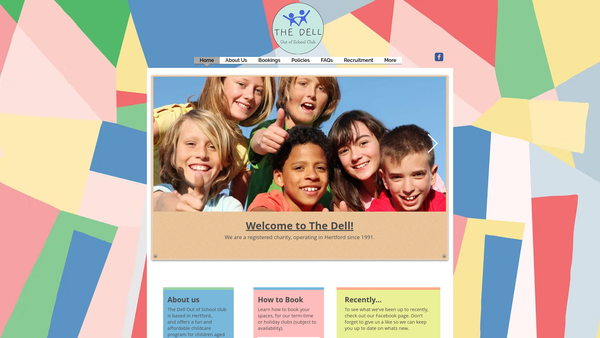 Screenshot of the The Dell Out Of School Club website