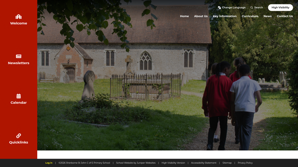 Screenshot of the Sherborne St John School Association website