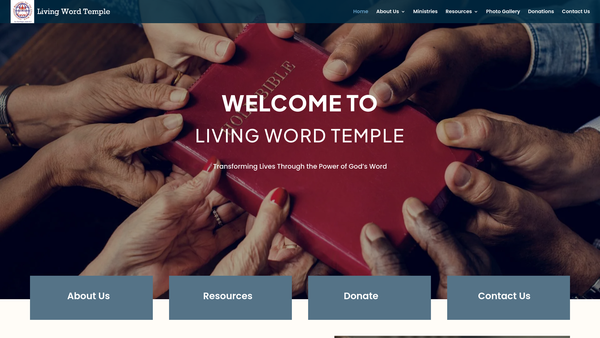 Screenshot of the International Ministries For The Living Word website