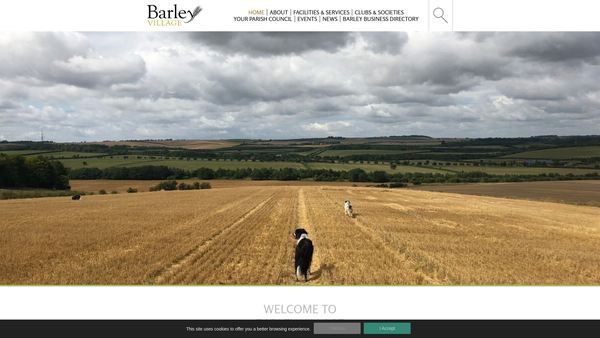 Screenshot of the Barley Town House Charity website