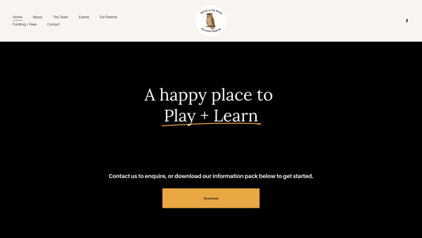 Screenshot of the Burton-On-The-Wolds Pre-School Playgroup website