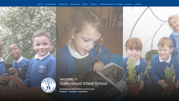 Screenshot of the Galleywood Infants Parents Association website