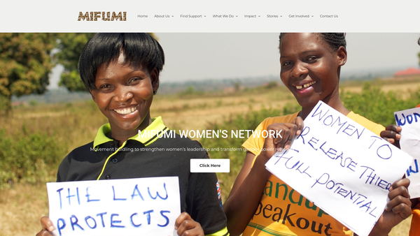 Screenshot of the Promote Mifumi Project website