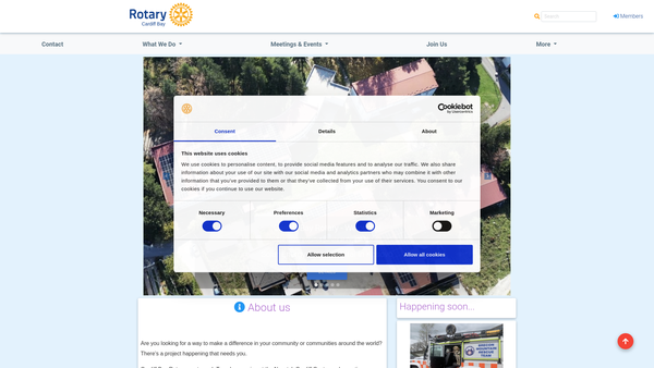 Screenshot of the Rotary Club Of Cardiff Bay Trust Fund website