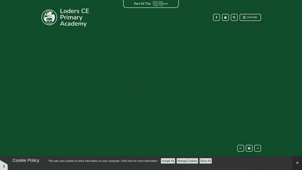 Screenshot of the Loders School Parents, Teachers And Friends Association website