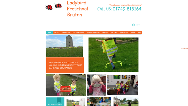 Screenshot of the Ladybird Playgroup website