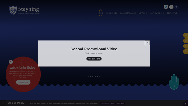 Screenshot of the Friends Of Steyning Primary School website