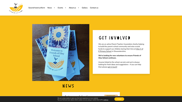 Screenshot of the Friends Of Uley School website