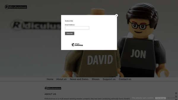 Screenshot of the Ridiculusmus website