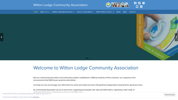 Screenshot of the Witton Lodge Community Association website