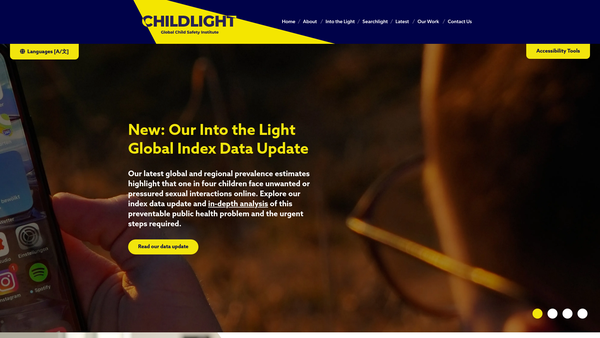Screenshot of the Child Light Limited website