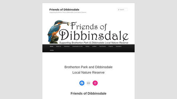 Screenshot of the The Friends Of Dibbinsdale website