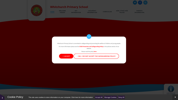 Screenshot of the Whitchurch School Association website