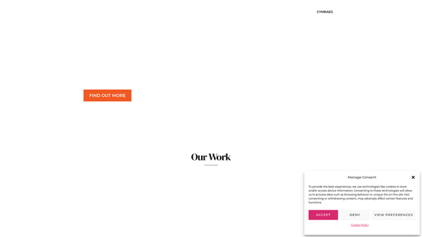 Screenshot of the Music Theatre Wales website