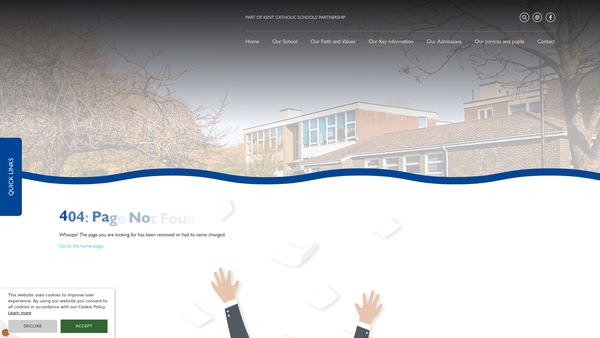 Screenshot of the St Augustine School PTA website