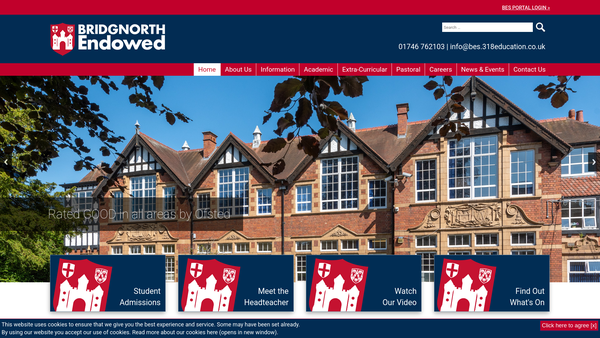 Screenshot of the Friends of BES website