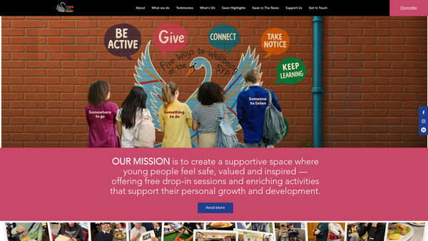 Screenshot of the The Swan Youth Project Limited website