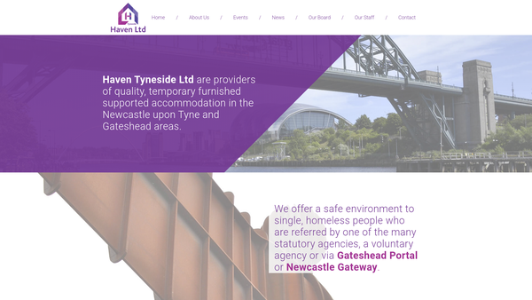Screenshot of the Haven Tyneside Limited website