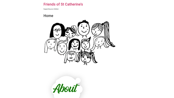 Screenshot of the St Catherines School Parent Teacher Association website