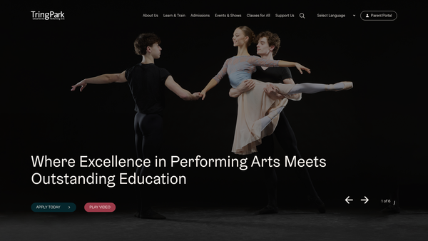 Screenshot of the The Aes Tring Park School Trust website