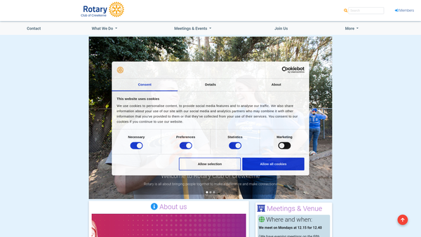 Screenshot of the Rotary Club Of Crewkerne Trust Fund website