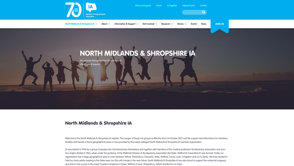 Screenshot of the North Midlands Ia website