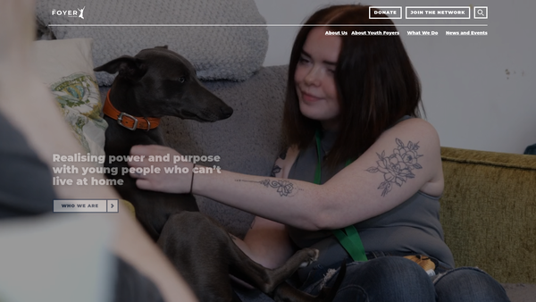 Screenshot of the The Foyer Federation website