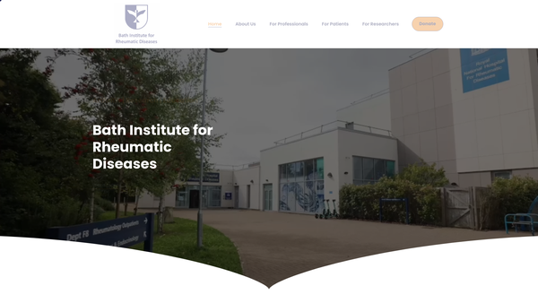 Screenshot of the Bath Institute For Rheumatic Diseases website