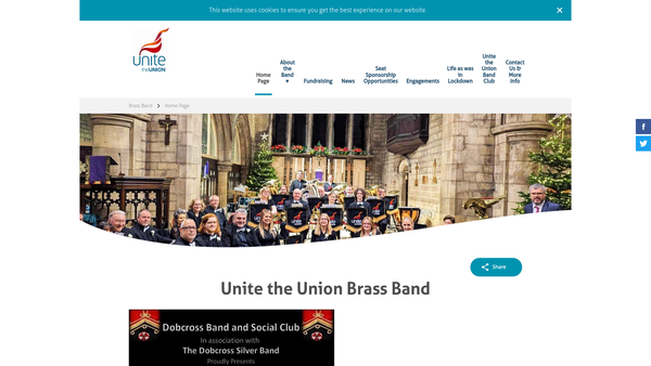 Screenshot of the The Sheffield Recreation Band Club website
