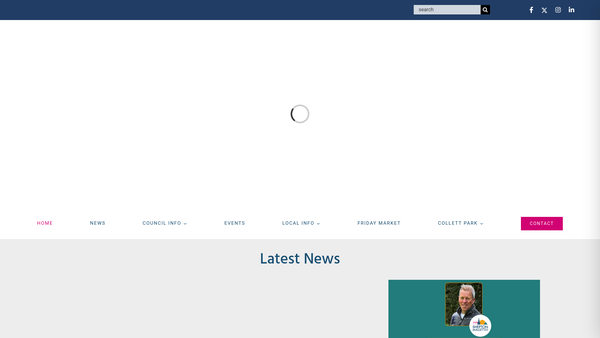 Screenshot of the Shepton Mallet Collett Park Charity website