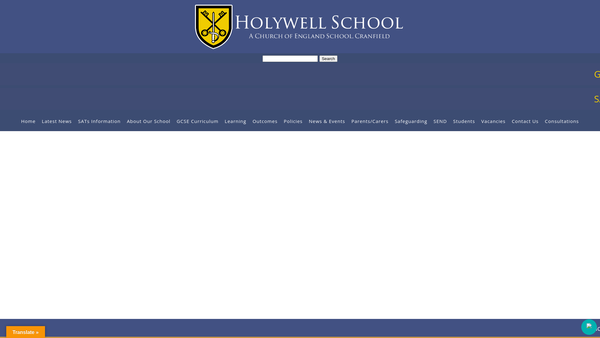 Screenshot of the Holywell Parents Teachers And Friends Association website