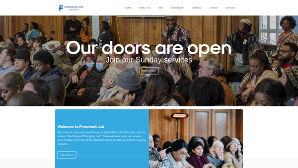Screenshot of the Freedoms Ark Trust website