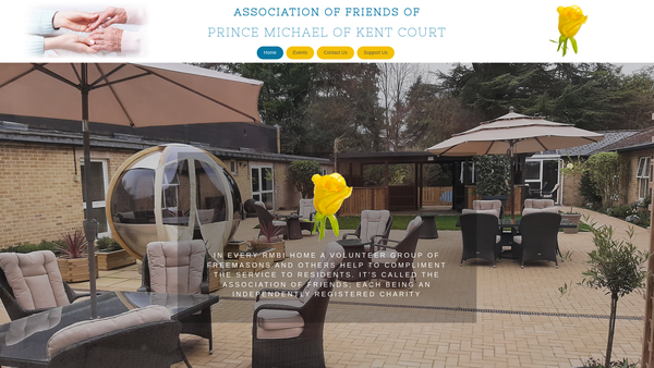 Screenshot of the Association Of Friends Of Prince Michael Of Kent Court (Watford) website