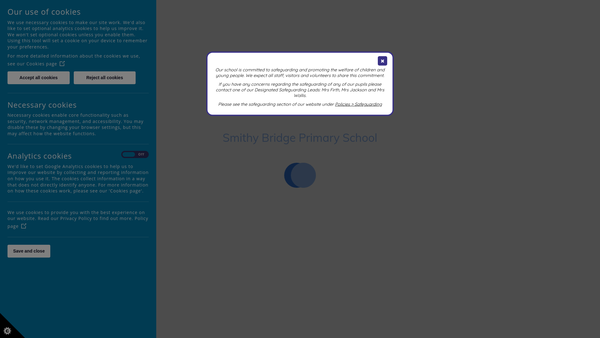 Screenshot of the Friends Of Smithy Bridge School Assosiation website