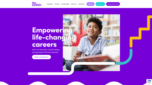 Screenshot of the The Switch Charity Limited website