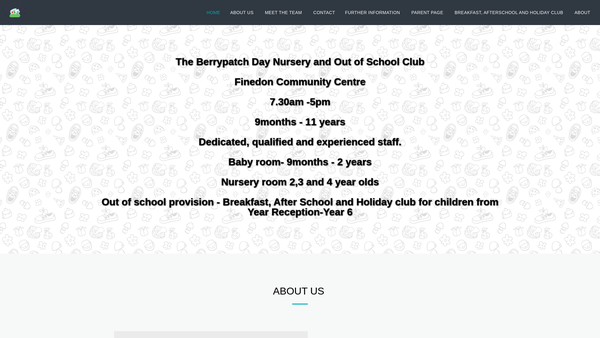 Screenshot of the The Berry Patch website