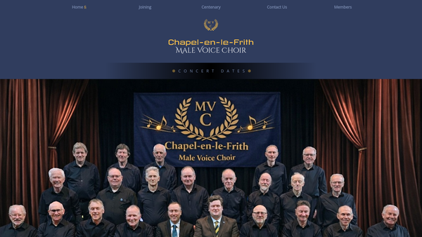 Screenshot of the Chapel-En-Le-Frith Male Voice Choir website